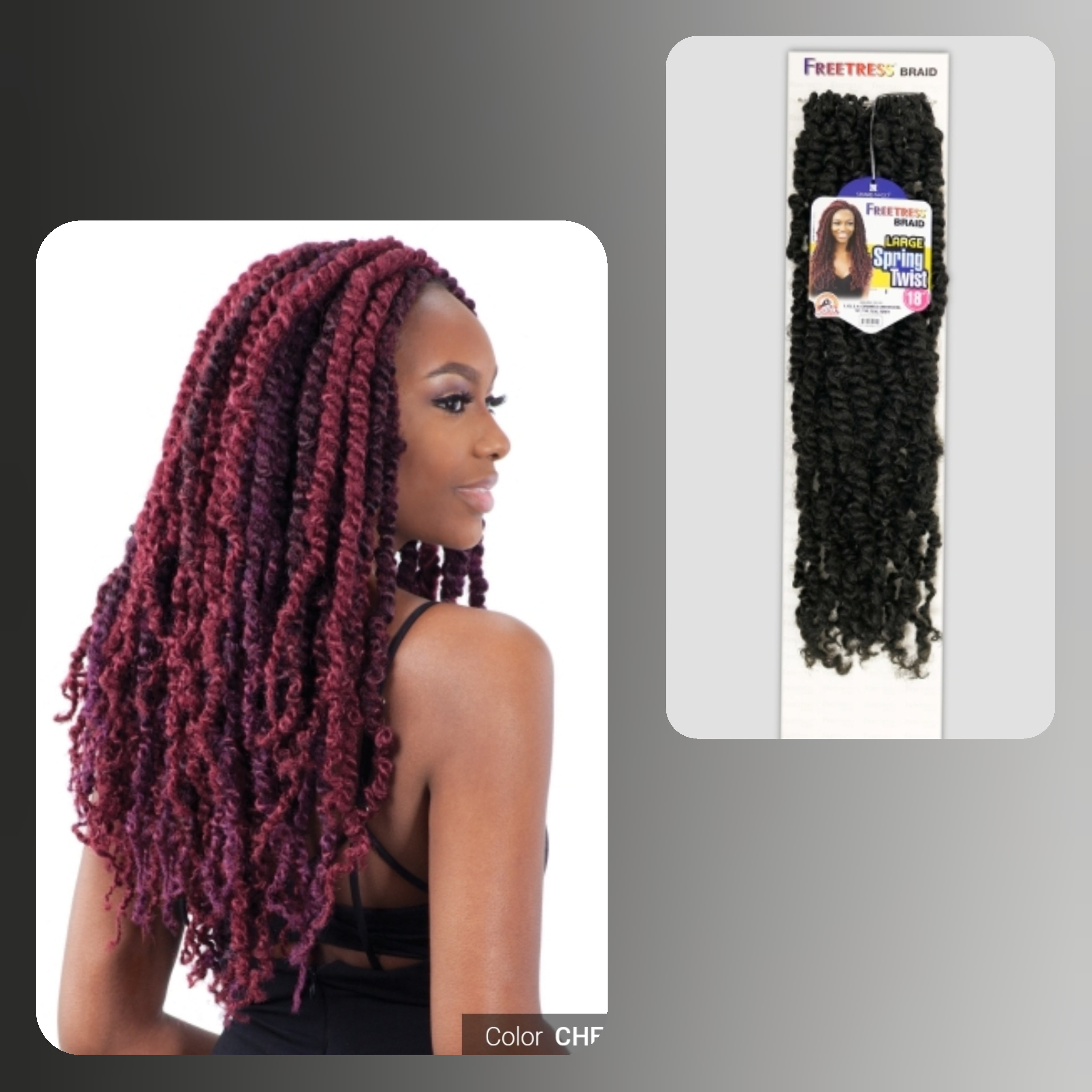 FreeTress Synthetic Crochet Braids - Large Spring Twist 18"