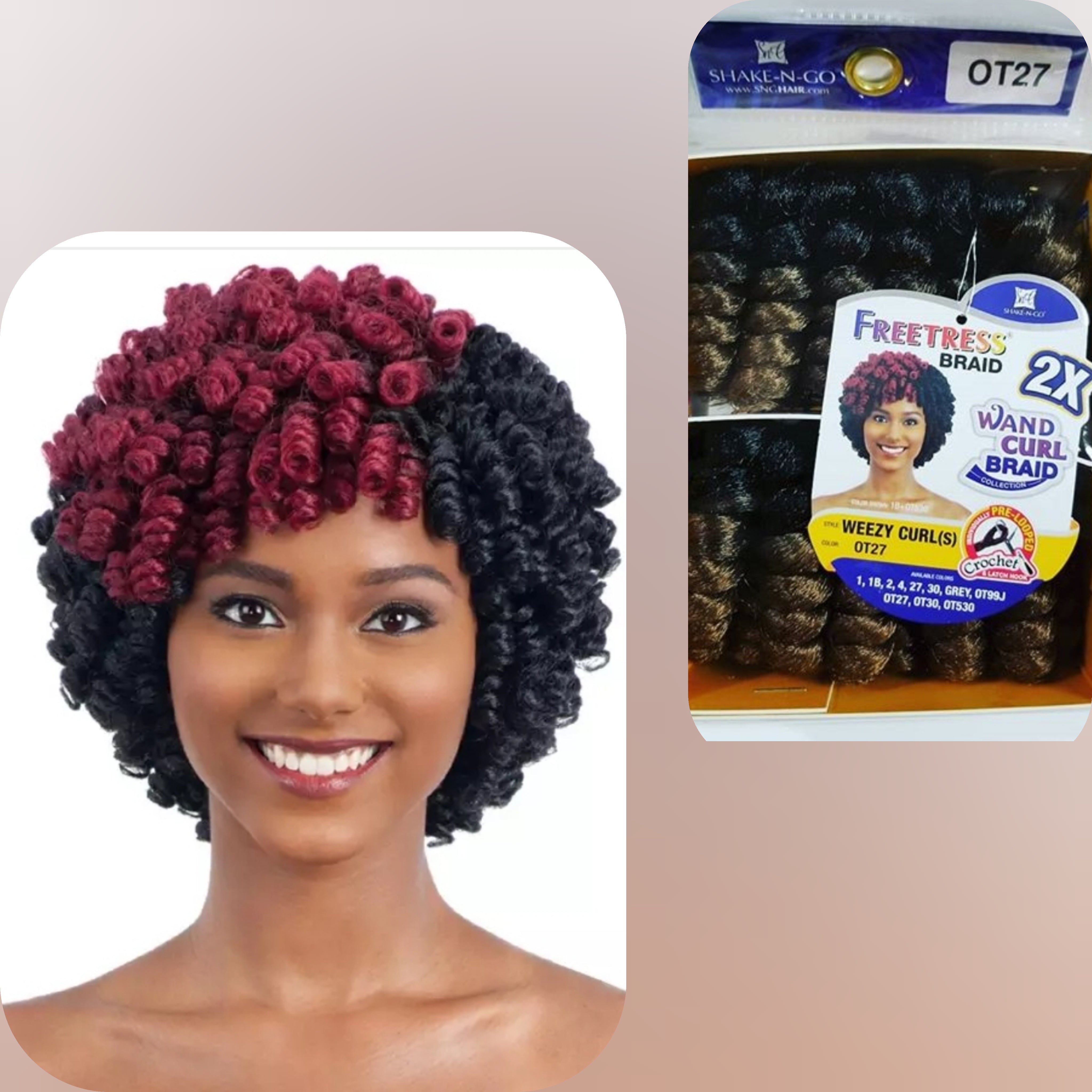 Freetress Braids- Wand Curl Braids (2x)