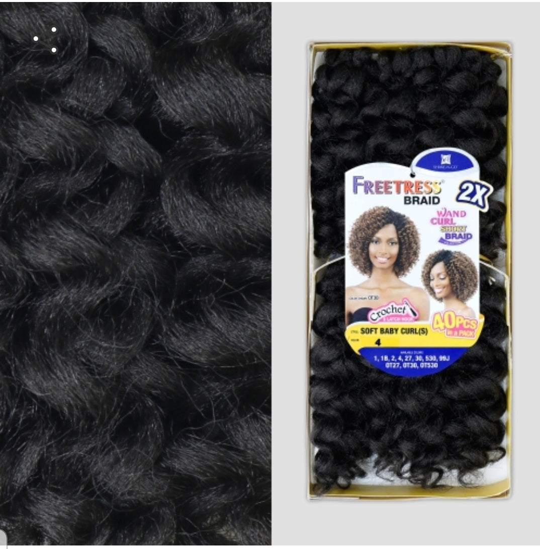 Freetress Braid- Wand Curl Short Braid (2x)