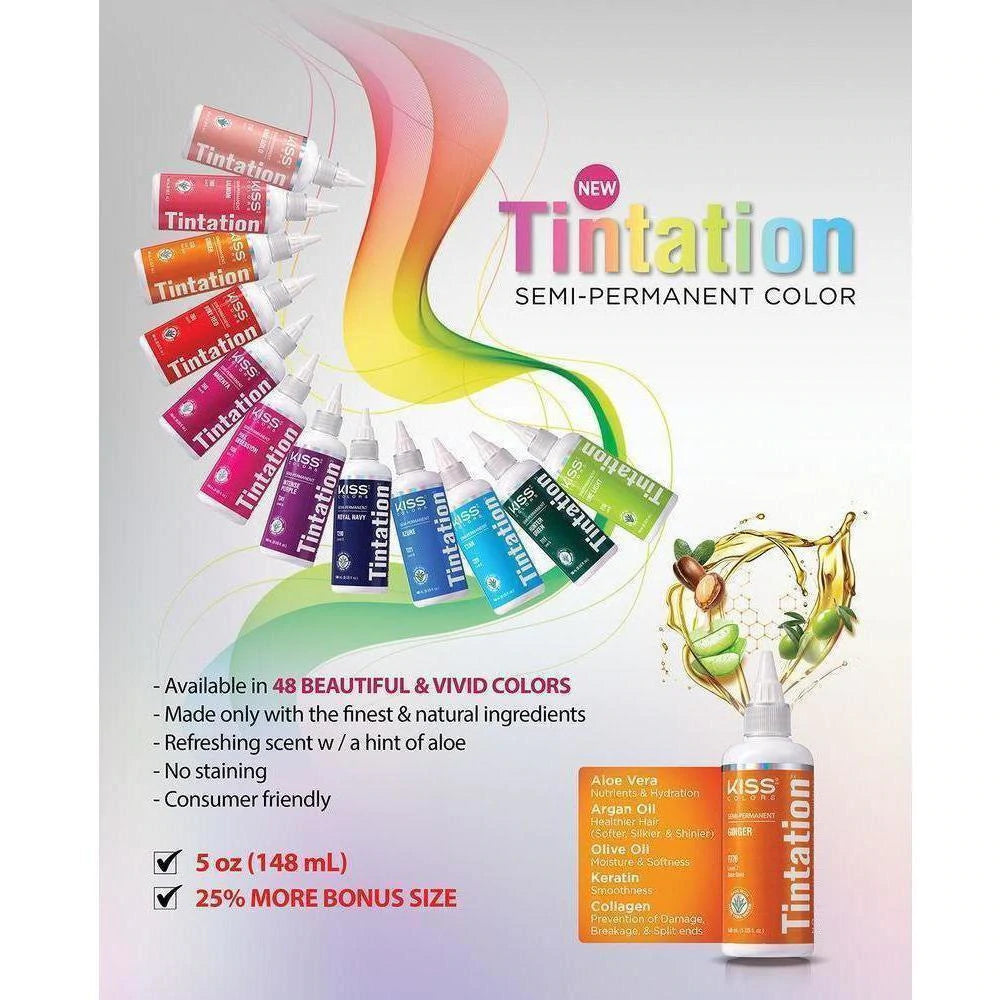 KISS: TINTATION SEMI-PERMANENT HAIR COLOR 5OZ
