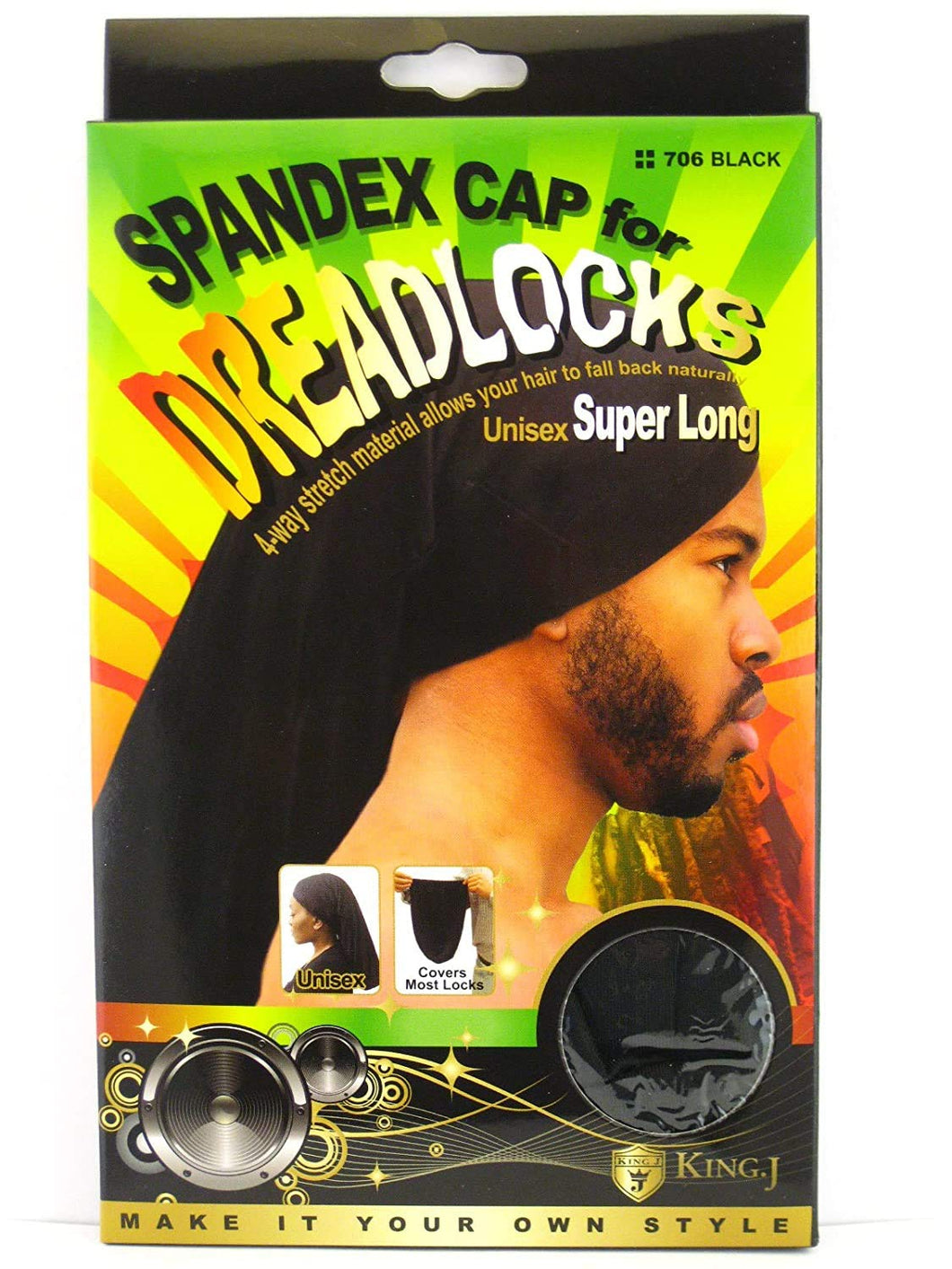 Spandex Cap for Dreadlocks (unisex Super Long)