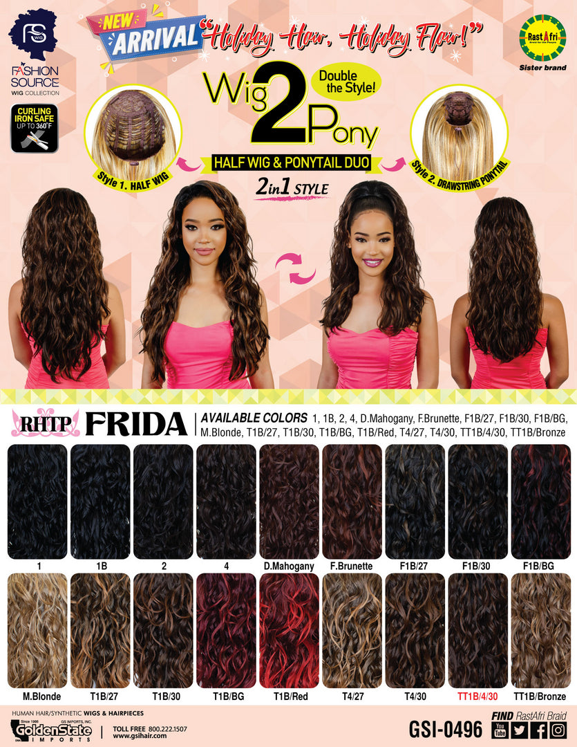 Fashion Source Wig 2 Pony Unit RHTP FRIDA