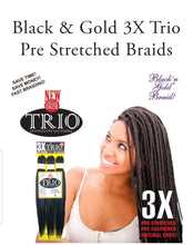 3x Trio Prestretched for Easy Braids- Blan'n Gold