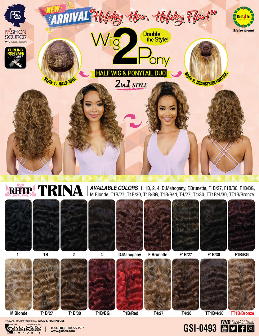 Fashion Source Wig 2 Pony Unit RHTP TRINA